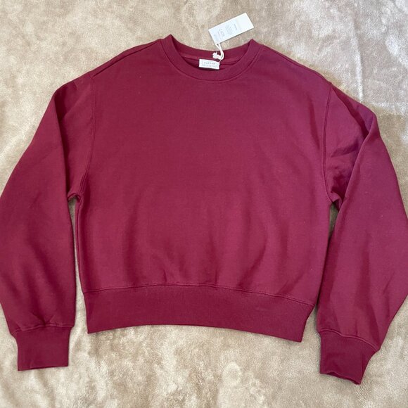 Reflex Sweatshirt Womens Medium Burgundy Ultra Soft Cozy Loungewear Crewneck - Picture 1 of 11